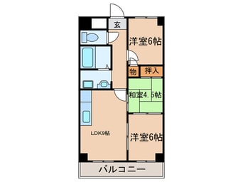 間取図 レジディア日比野