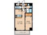 Canal East 1LDKの間取り