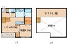 クローバーコート日比野 1LDKの間取り