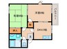 フローレス大野 2DKの間取り