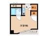 ベルモア堀詰 1Rの間取り