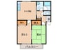 グリーンハウス　１２ 2DKの間取り