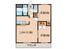 ブリックヒルズ 2LDKの間取り
