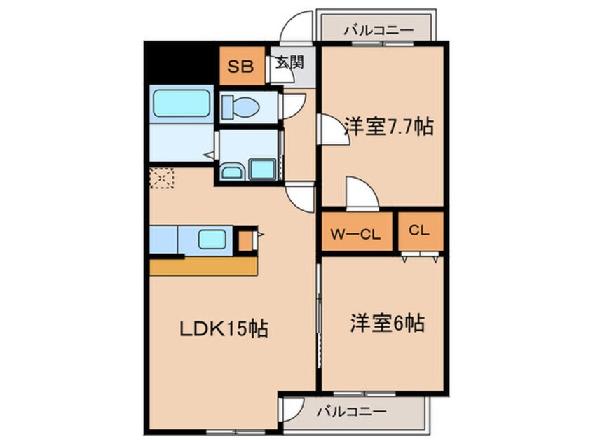 間取図 リヴェ－スよこい