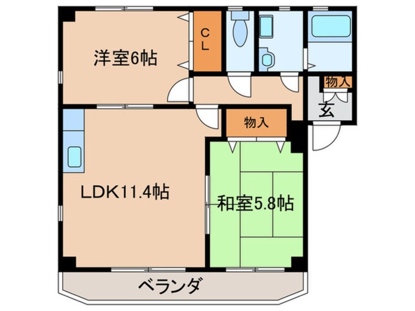 間取図 タウニー南斗