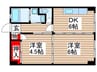 名豊第一ビル 2DKの間取り