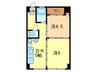 名豊第一ビル 2DKの間取り