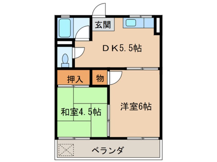 間取図 コ－ポはやし