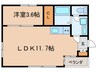 グレイス金山 1LDKの間取り