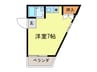 アールズコート喜多山 1Rの間取り