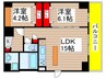 アヴェリエ栄三丁目 2LDKの間取り