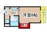 パルナス八事裏山 1Kの間取り