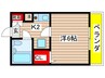 パルナス八事裏山 1Kの間取り