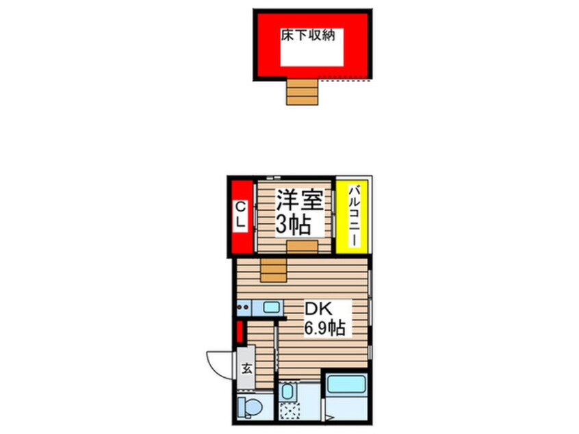 間取図 アウディ日比野　ＥＡＳＴ