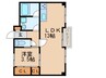 ロイヤルコーポ 1LDKの間取り