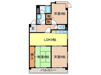 間取図 ﾄﾞﾐｰﾙ小田井A棟