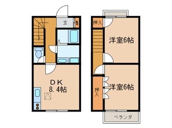 間取図 メゾネット　スィスル