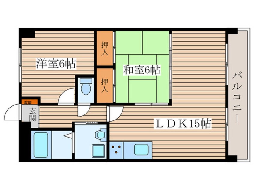 間取図 鶴陽明ハイツ