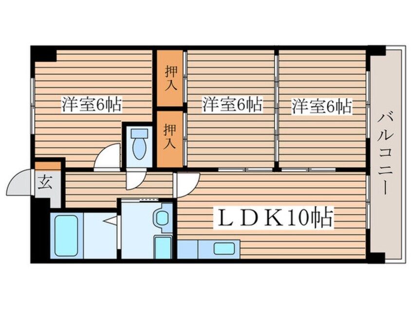 間取図 鶴陽明ハイツ