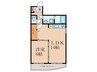 シャンポール古出来 1LDKの間取り