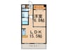 ロイヤル覚王山 1LDKの間取り