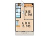 ロイヤル覚王山 1LDKの間取り