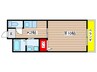 メルベ－ユ 1Kの間取り