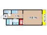 メルベ－ユ 1Kの間取り