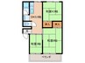 クレオパトラマンション 3DKの間取り
