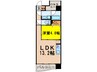 The　glasses 1LDKの間取り