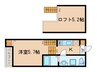 トリオネア千種 1Kの間取り