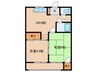 マンション幸 2DKの間取り