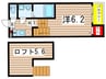 relache瑞穂 1Kの間取り