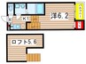 relache瑞穂 1Kの間取り