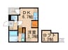SKY　CASTLE　Ⅱ 1DKの間取り