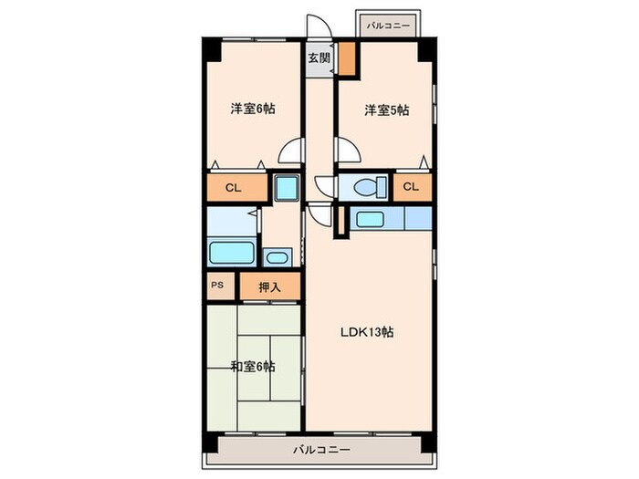 間取り図 ハイム豊田