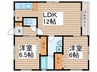 セゾン桜台 2LDKの間取り