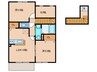 エルメゾン　Ａ 2LDK+Sの間取り