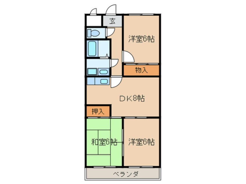 間取図 ハイツさんで