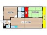 アビタマルフク２ 2LDKの間取り