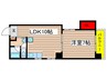 大黒マンション 1LDKの間取り