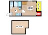 メゾンアルファ 1Kの間取り