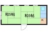 五丁目ビル 2Kの間取り