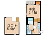 メゾン・ド・琥珀 1Rの間取り