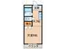 ランドマークＫ 1Kの間取り