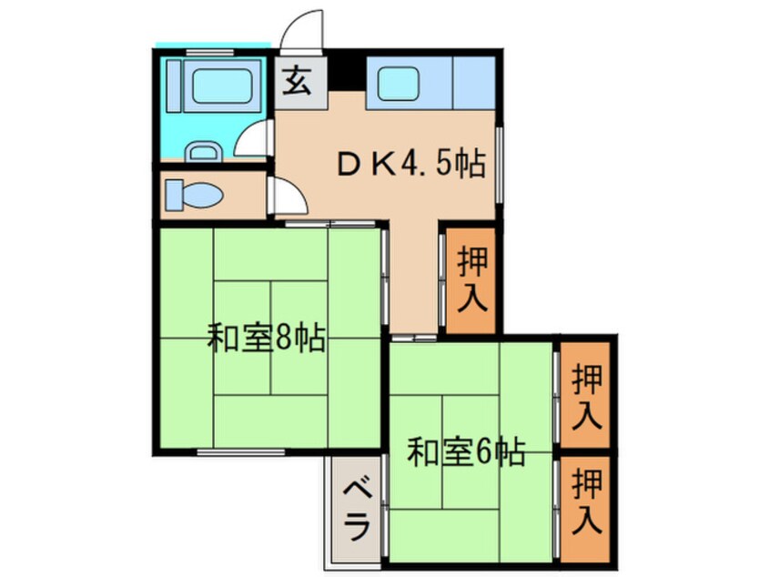 間取図 山門町マンション