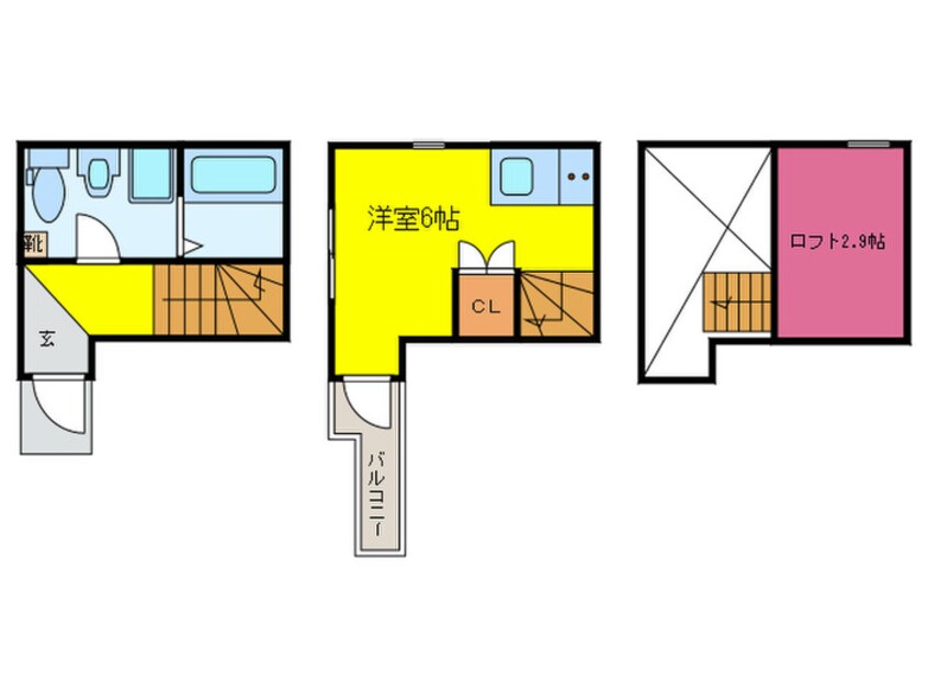 間取図 アースクエイク白水南棟