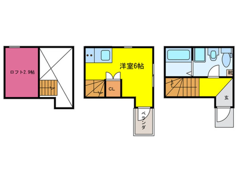 間取図 アースクエイク白水南棟