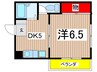 タウンハイツ天池 1DKの間取り