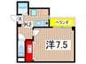 タウンハイツ天池 1Kの間取り
